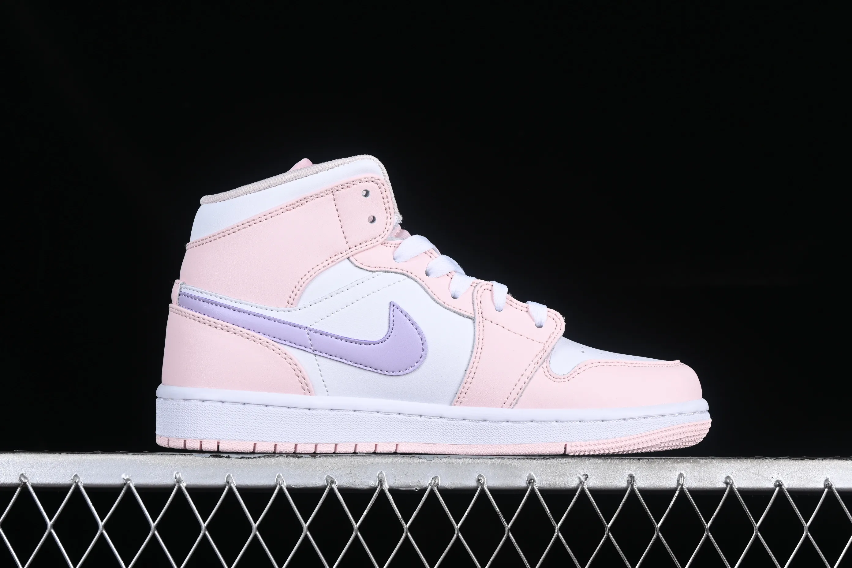 All categories Air Jordan Jordan series basketball shoes Air Jordan 1 Mid Air Jordan 1 Mid AJ1 Joe 1 cherry blossom pink and purple Chinese cultural casual sneakers FD8780-601